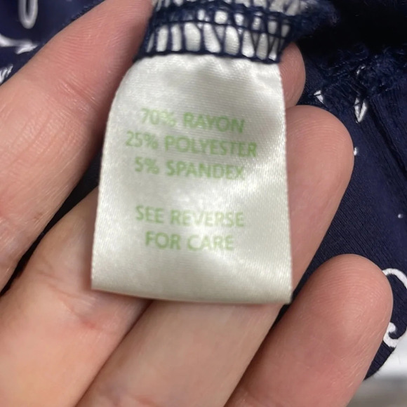 Lilly Pulitzer Navy Blue Pink Ruffle My Feather Script Print Dress Size Small - Picture 5 of 10